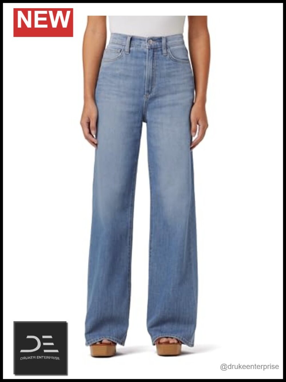 High Rise Wide Leg Stretch Jeans Petite
